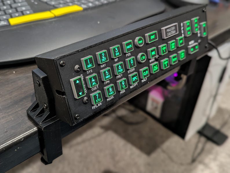 A-10C Warthog up front controller with green backlighting